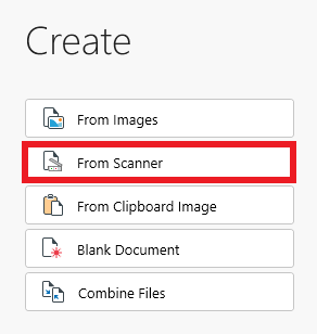 PDF Extra: creating a PDF from a scan